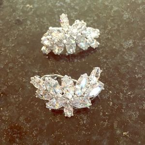 Brand new crystal wedding prom earrings